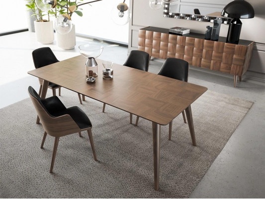 Salle à manger Table à manger de luxe Table complète Chaises 4x Design Aménagements neufs