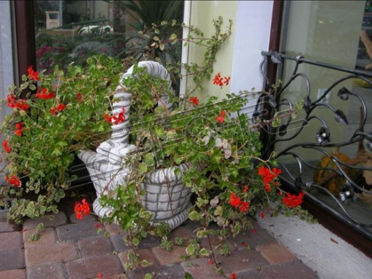 Figurine Pot de fleur Pot de plante Décoration Blanche Figurine Pots de fleurs Jardin