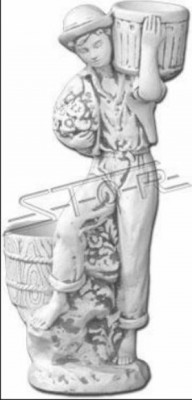 Figure Pot de fleur Blanc Pot de plante Décoration Figurine Pots de fleurs Jardin