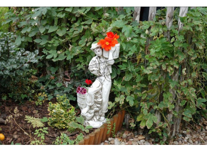 Figure Pot de fleur Blanc Pot de plante Décoration Figurine Pots de fleurs Jardin