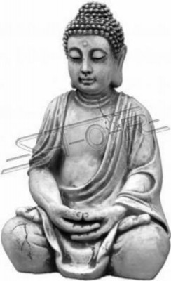 Sculpture de Bouddha en effet pierre. Grande sculpture pour jardin décoratif.