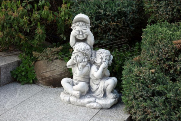 Figure Sculpture Playing Children Garden Sculptures Figures Statues   Sculpture de figure jouant statues de jardin pour enfants