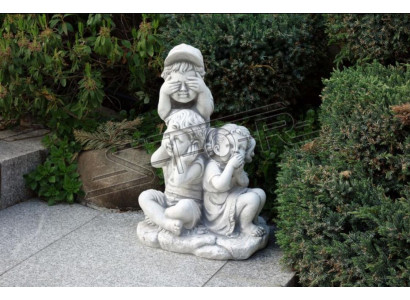 Figure Sculpture Playing Children Garden Sculptures Figures Statues   Sculpture de figure jouant statues de jardin pour enfants