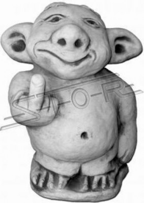 Figur Statue Garten Dekoration Dekoration Stinkender Finger Mittelfinger Statuen Sofort