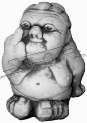 Statue de chiffre Décoration de jardin Doigt puant Doigt du milieu Statues blanches