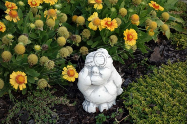 Statue de chiffre Décoration de jardin Doigt puant Doigt du milieu Statues blanches