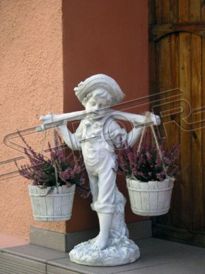 Figure Pot de fleur blanc Pot de plante Décoration Figure Pots de fleurs Jardin