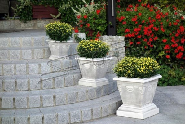 Figure Pot de fleur blanc Pot de plante Figure Décoration Pots de fleurs Jardin
