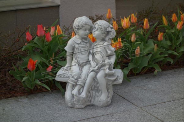 40 cm de sculpture décorative figurine design statue grise statues de jardin figures nature