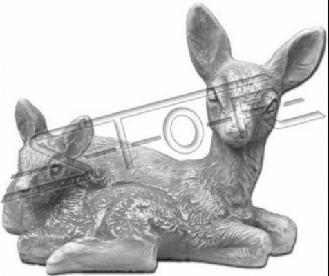 Décoration de jardin Bambi Figurines en pierre de terrasse Figure Statue décorative