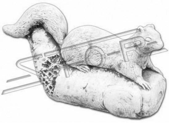 Décoration de jardin Écureuil Décoration de patio Figurines en pierre Statue