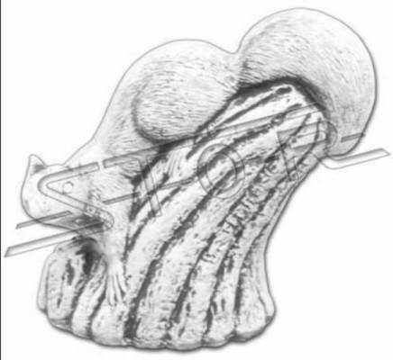 Décoration de jardin Figurine en pierre pour patio Écureuil Figurines décoratives Statue