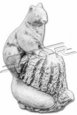 Décoration de jardin, figurines en pierre de patio en forme d'écureuil, figurine décorative statue