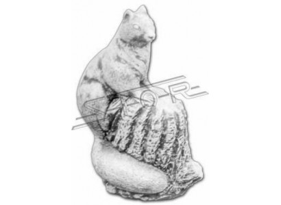 Décoration de jardin, figurines en pierre de patio en forme d'écureuil, figurine décorative statue