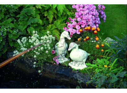 Décoration de jardin Canard Patio Pierre Figures Statue de Figurine Décorative Sculpture