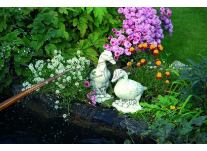 Décoration de jardin Canard Patio Figurines en pierre Statue décorative Sculpture