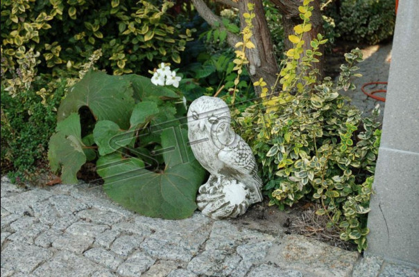 Décoration de jardin chouette Patin en pierre Figures de décoration Statue décorative