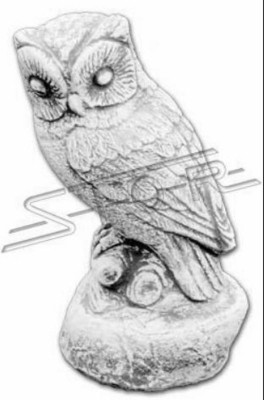Décoration de jardin Chouette Pierre de patio Figures de la nature Statue décorative