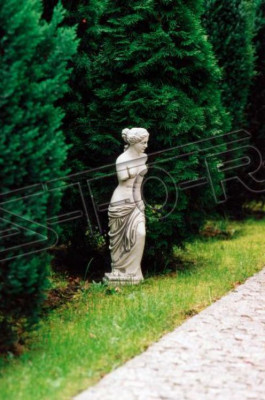 Décoration de jardin Femme 58cm, décoration de figures en pierre pour terrasse