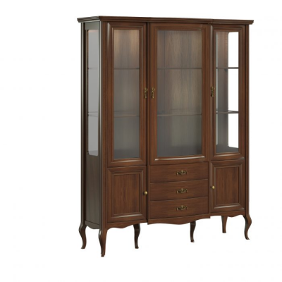 Grand armoire en bois massif Rustique Classique Armoire vitrine PR-W3