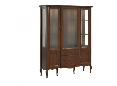 Grand armoire en bois massif Rustique Classique Armoire vitrine PR-W3