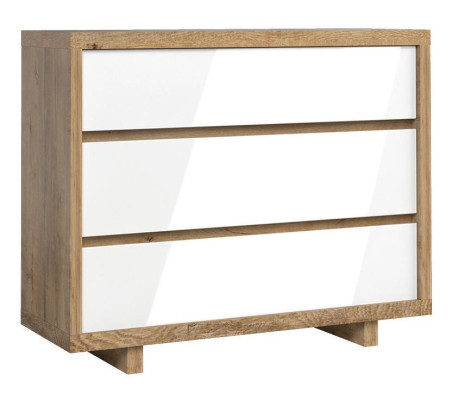 Ensemble de chambre complet Lit Table de chevet Armoire Commode Design 5 pièces.