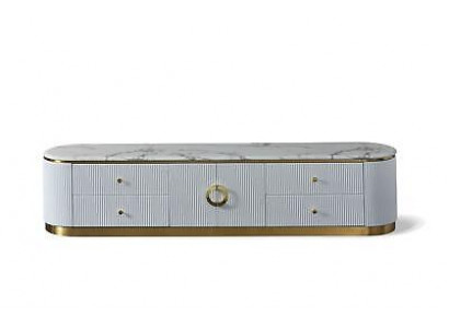 Meuble à tiroirs design de luxe Buffet latéral Buffet bas Armoire décorative pour salon