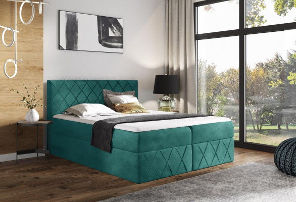 Lit rembourré de designer de luxe nouveau lit de designer lits de lit nouveau 160x200cm sommier à ressorts ensachés nouveau