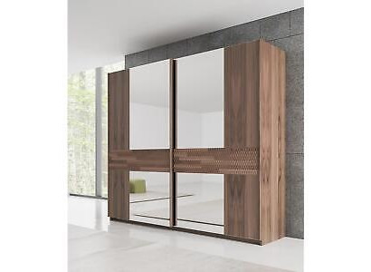 Armoire en bois de luxe Design moderne de chambre à coucher Armoire Portes vitrées