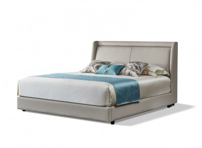 Chambre de luxe Lit Rembourrage Design 180x200cm Lit Double Hôtel Cuir neuf