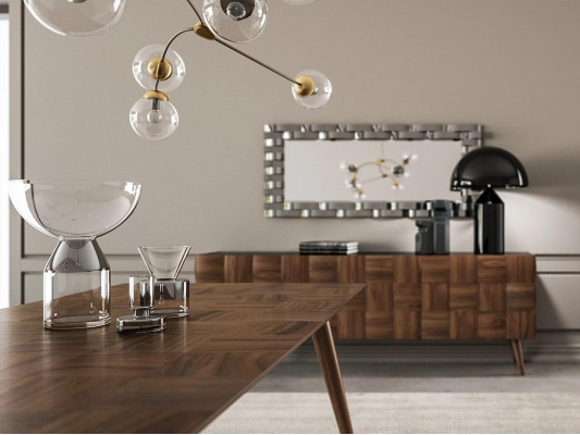 Bahut de luxe avec miroir Salle à manger Mobilier complet Design Meubles