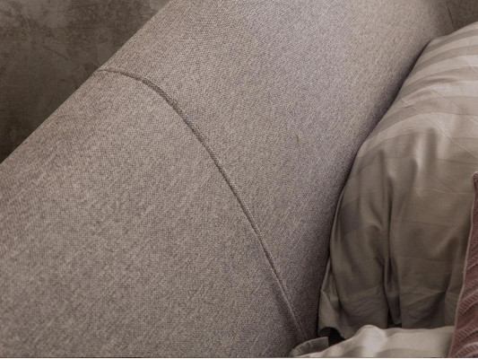 Ensemble de chambre à coucher moderne en beige avec lit double 2 tables de chevet Mobilier de luxe neuf