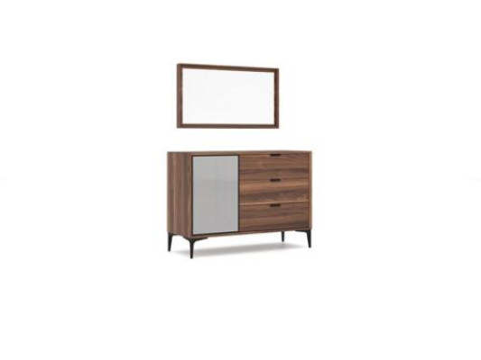 Meubles de design moderne Chambre commode marron avec miroir de luxe
