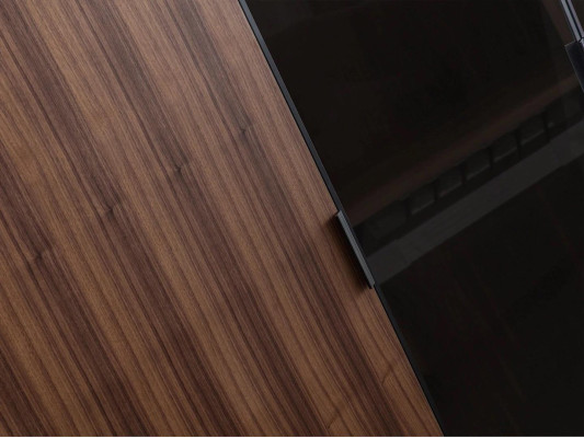 Conception de chambre à coucher de garde-robe moderne Armoire en bois Armoire de luxe Portes en verre
