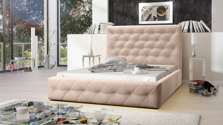 Lit de designer en bois moderne Mobilier noble Lits double de chambre à coucher nouveaux