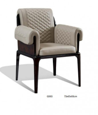 Chaise nouvelle et moderne design créatif Mobilier de luxe Chaises de salle à manger en bois cuir