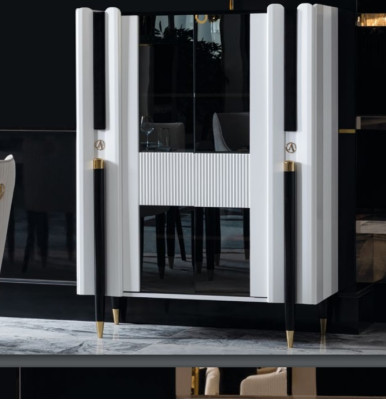 Salle à manger Buffet en bois Armoires Mobilier Buffet de salon Vitrine Armoire en verre Vitrine