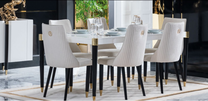Ess Group Wood Table Tables 7-piece Complete Set Dining table 6x Chairs Dining room Set Groupe Ess Ensemble de Table en Bois Tables Complètes 7 pièces Ensemble de Salle à Manger Table à Manger 6 Chaises
