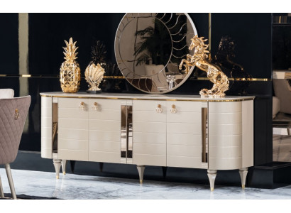 Commode Armoire moderne En bois massif Meuble Bahut Mobilier italien neuf