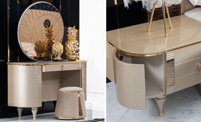 Coiffeuse Coiffeuse Table de maquillage Commode Consoles Tables Console Mobilier