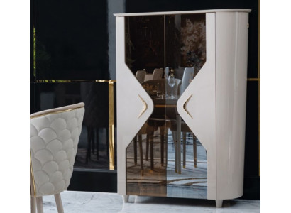 Vitrine Armoire Bois massif Buffet Vitrine Salle à manger Meubles en bois massif