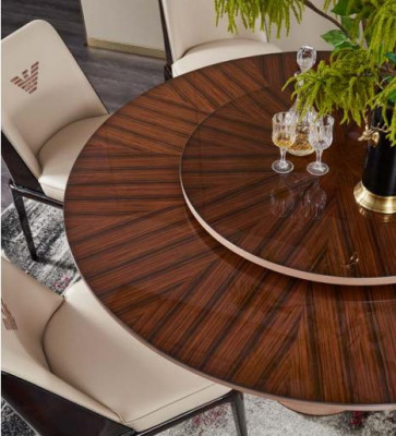 Groupe de chaises de luxe pour salle à manger en bois 4x chaises de design suite de luxe