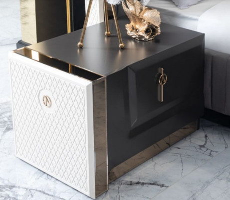 Table de chevet Table d'appoint Table Bois Tables Chambre Meubles de chambre Tables de chevet Gris