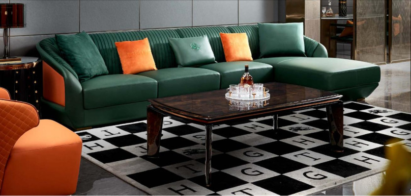 Table basse en bois noble Table d'appoint Design moderne Mobilier de luxe Salon