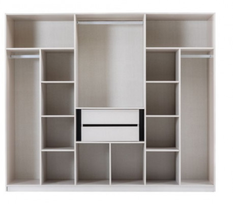 Lit Table de chevet Armoire Ensemble de chambre à coucher 6 pièces Design Luxe Tabouret Moderne