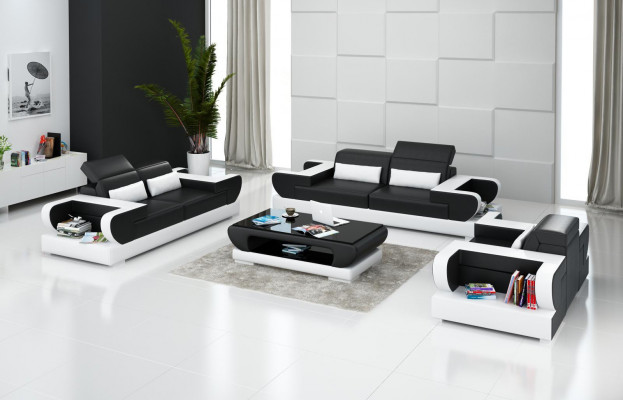 Ensemble de canapé de luxe Ensemble de salon Cuir Canapés Sofa