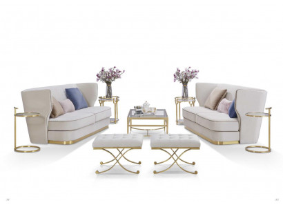 Canapé design Ensemble canapé 2+2 places Canapé Rembourrage Suite Mobilier neuf