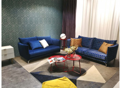 Design rembourrage luxe canapé canapé en tissu trois places trois places en velours