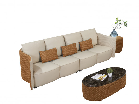 Canapé 310cm Canapé 5 places Revêtement en tissu Salon grand canapé xxl