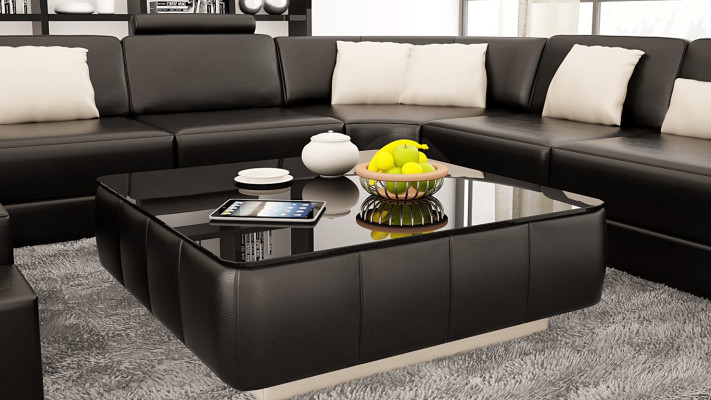 Canapé moderne en cuir, canapé en cuir pour salon, ensemble de canapés d'angle en forme de U, nouveau mobilier.